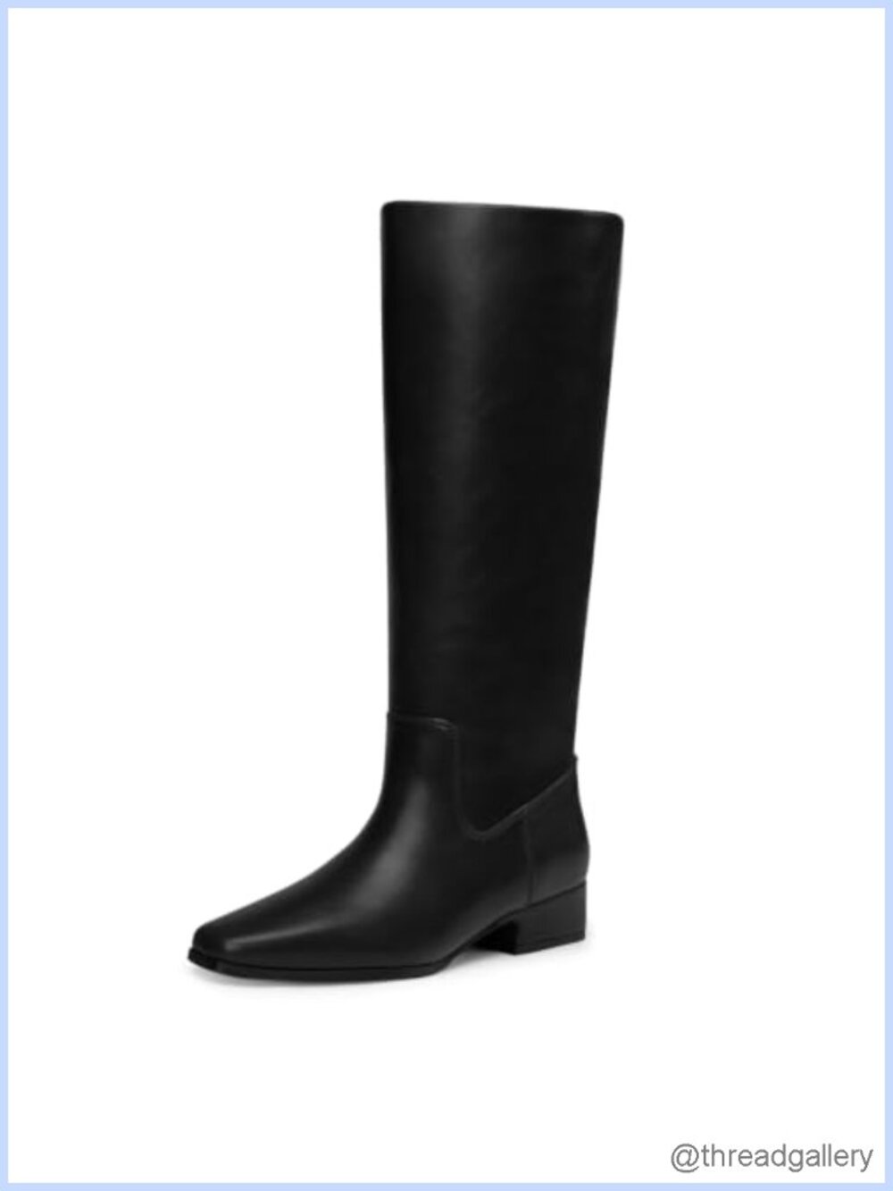 Suede Knee High Boots Low Heel Tall Fall Square Toe